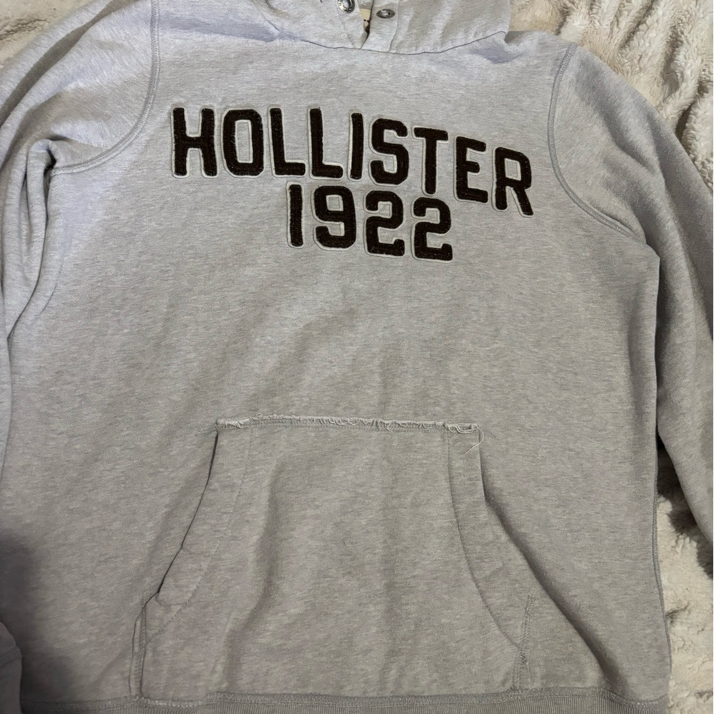 Hollister Light Gray Pullover with Logo